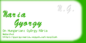maria gyorgy business card