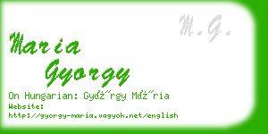 maria gyorgy business card